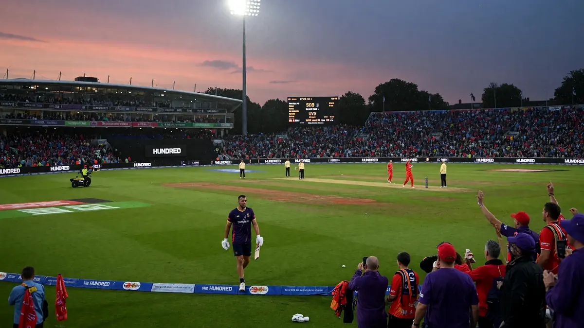 Dusk cricket stadium packed with fans for SOB vs WEF Match 2 atmosphere