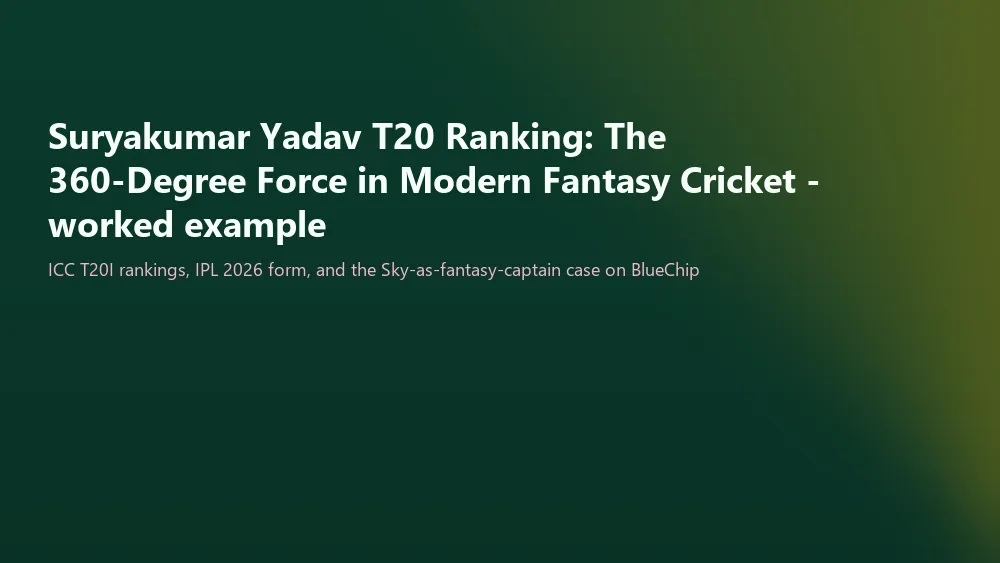 Suryakumar Yadav fantasy captaincy and vice-captaincy comparison frame for BlueChip