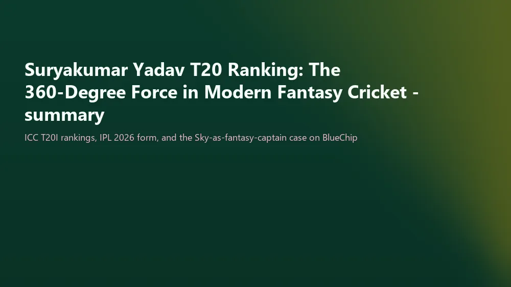 Pairing Suryakumar Yadav with Mumbai Indians teammates in fantasy cricket combinations